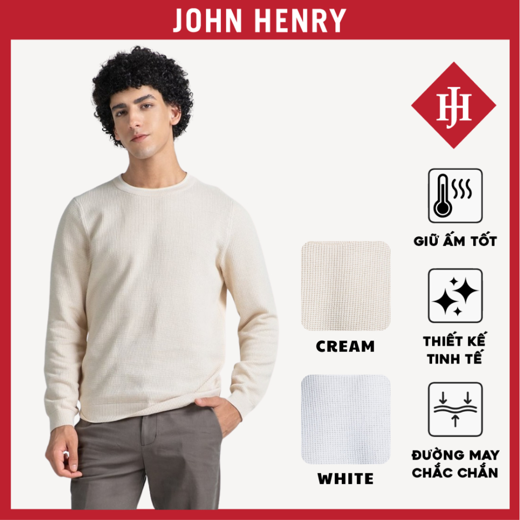 Shop JOHN HENRY Áo Len Nam Dày Tay Dài SW25FH04M-LB