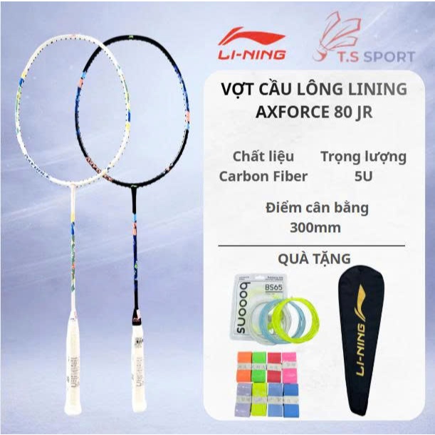 Vợt cầu lông Lining Axforce 80 JR Black-White