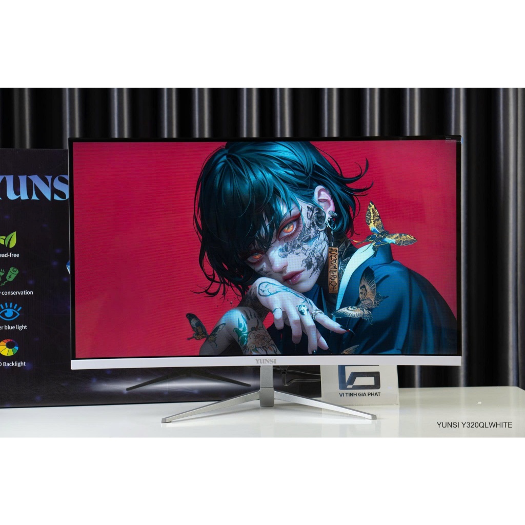 Màn hình PC gaming Yunsi cong 32 in 75hz VA FULL HD/ 4K 60hz - Y320QL 32" inch Trắng Đen new giá rẻ