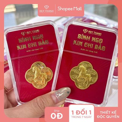 Quà Tặng Bính Ngọ Kim Chi Bảo LNNGUA 0.05 Chỉ Vàng 24k Huy Thanh Jewelry