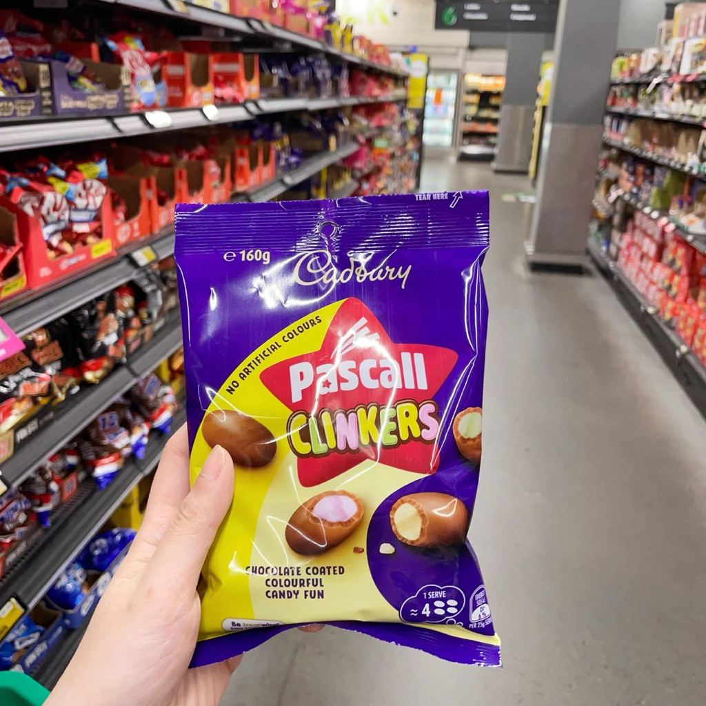 Pascall Clinkers Kẹo socola 3 vị trái cây ngẫu nhiên bất ngờ CADBURY PASCALL CLINKERS Chocolate  160
