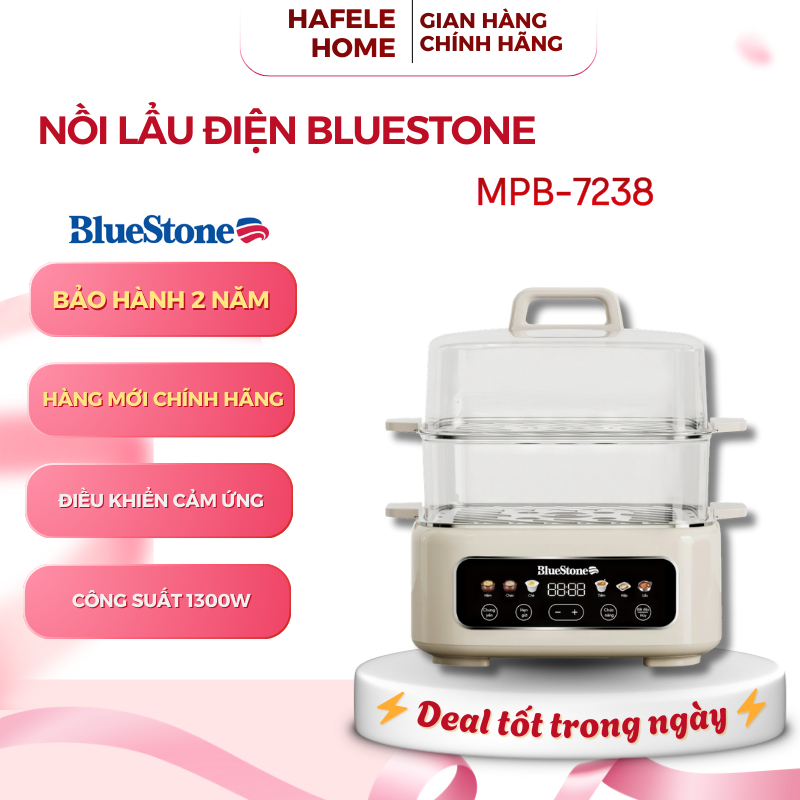 Nồi Lẩu Hấp Đa Năng BlueStone MPB-7238 17 Lít – Công Suất 1300W – 7 Chương Trình Cài Sẵn – EEH