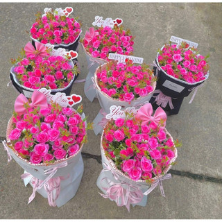 Combo 5-10 cành hoa hồng tỷ muội lụa