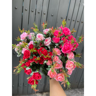 Combo 5-10 cành hoa hồng tỷ muội lụa