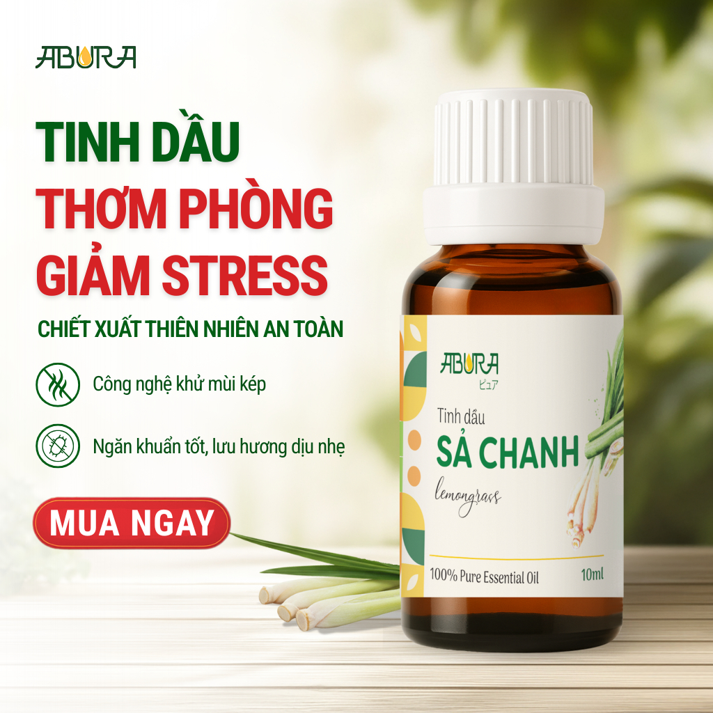 Tinh Dầu Nguyên Chất ABURA - Xông Phòng, Ngăn Khuẩn, Đuổi Muỗi | Nhiều Mùi Hương