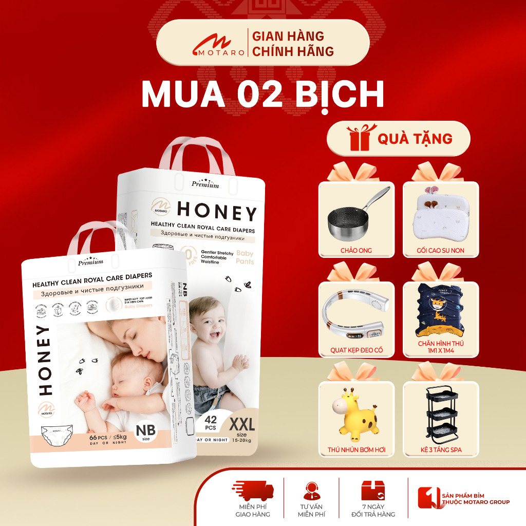 [HONEY PREMIUM] COMBO 2 Bịch Honey Premium Tơ Tằm Chính Hãng Cho Bé