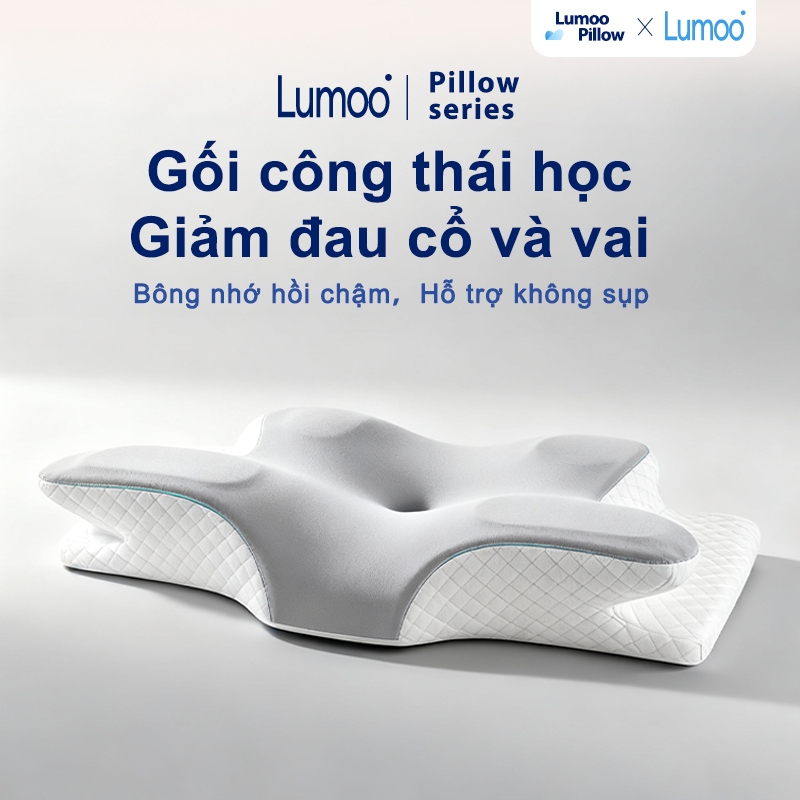 Lumoo Gối công thái học Phù hợp với đường cong cột sống Giảm đau mỏi, dễ vào giấc tự do tư thế