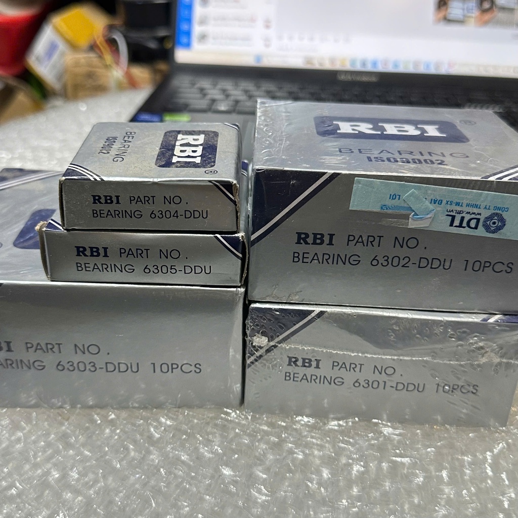 Hàng đẹp vòng bi 6300 - 6301 - 6302 - 6303 - 6304 - 6305 DDU, Bạc Đạn Nắp Nhựa Chính Hãng Hiệu RBI