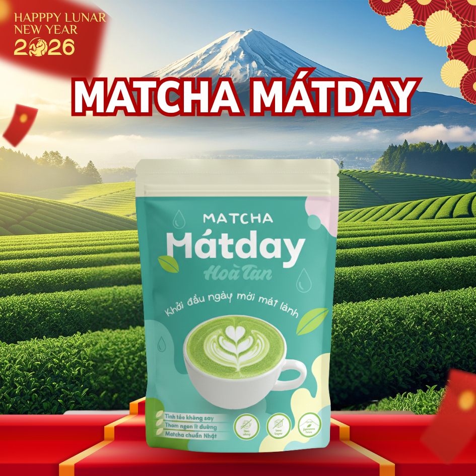 Gói lẻ 18 gram Bột Matcha Latte Mátday – Pha 15 Giây, Ngon Chuẩn Quán, Uống Liền Tại Nhà