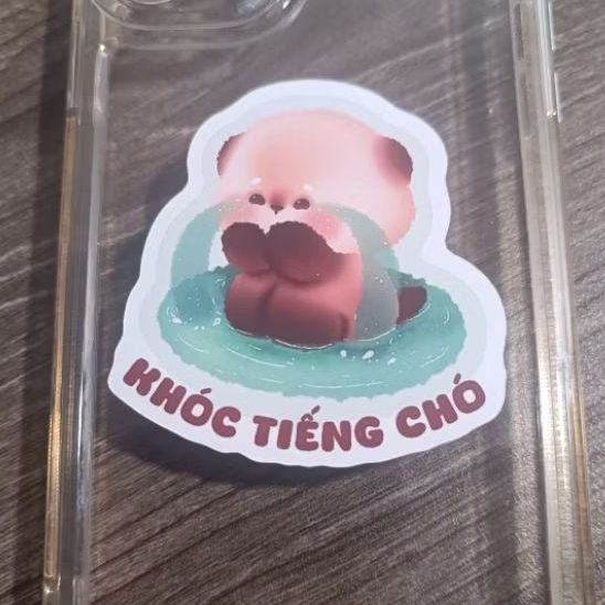 Sticker Khóc tiếng chó - nhãn dán meme hài hước vui nhộn