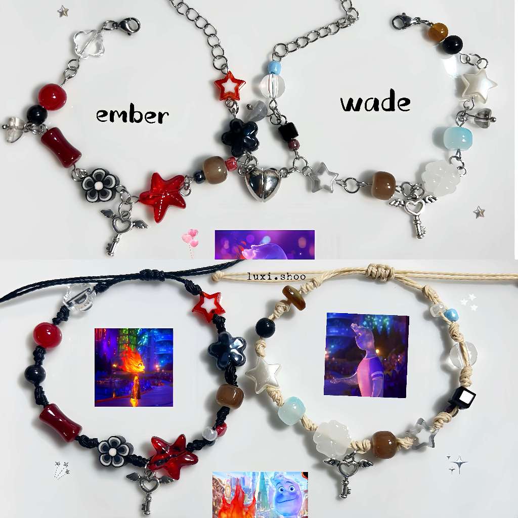 Vòng tay handmade couple Wade và Ember có nam châm cho cặp đôi nam nữ ( Đọc Kỹ Mô Tả)