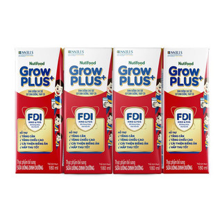 Thùng 48 hộp sữa bột pha sẵn Growplus đỏ 180ml (các loại)