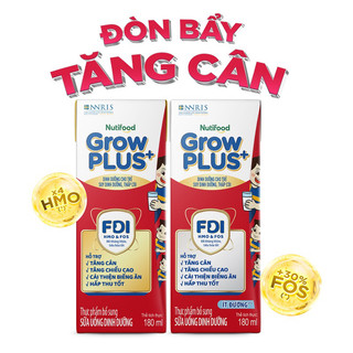 Thùng 48 hộp sữa bột pha sẵn Growplus đỏ 180ml (các loại)