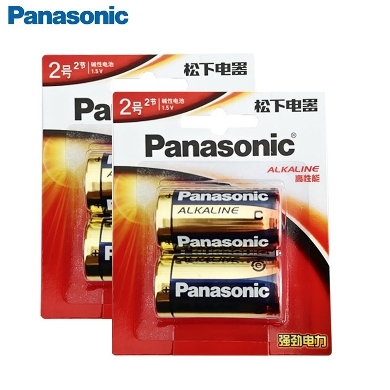 Bộ 4 Viên Pin Trung Panasonic Alkaline LR14 Size C Dung Lượng Cao - Vỉ 2 Viên