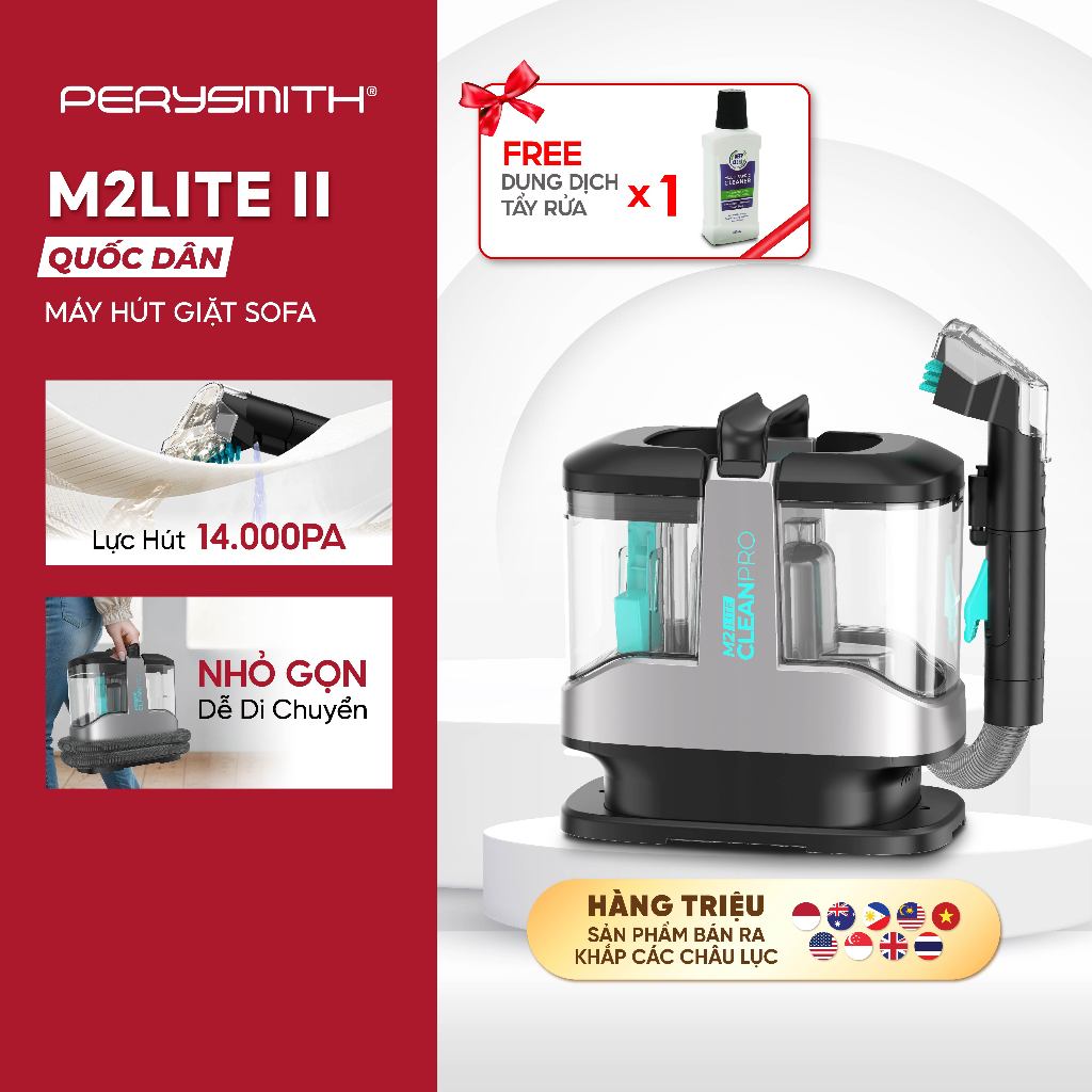 [V] Máy Hút Giặt M2LITE-II CleanPro Diệt Khuẩn Giặt Hút Giặt Đệm Làm Sạch Ghế Sofa Nệm Thảm