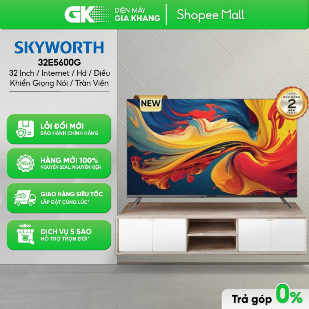 Google Tivi Skyworth Full HD 43 Inch 43E5600G [Toàn Quốc]