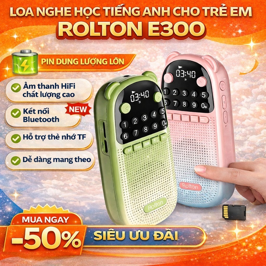 Loa học Tiếng anh Rolton E300 Hình Gấu