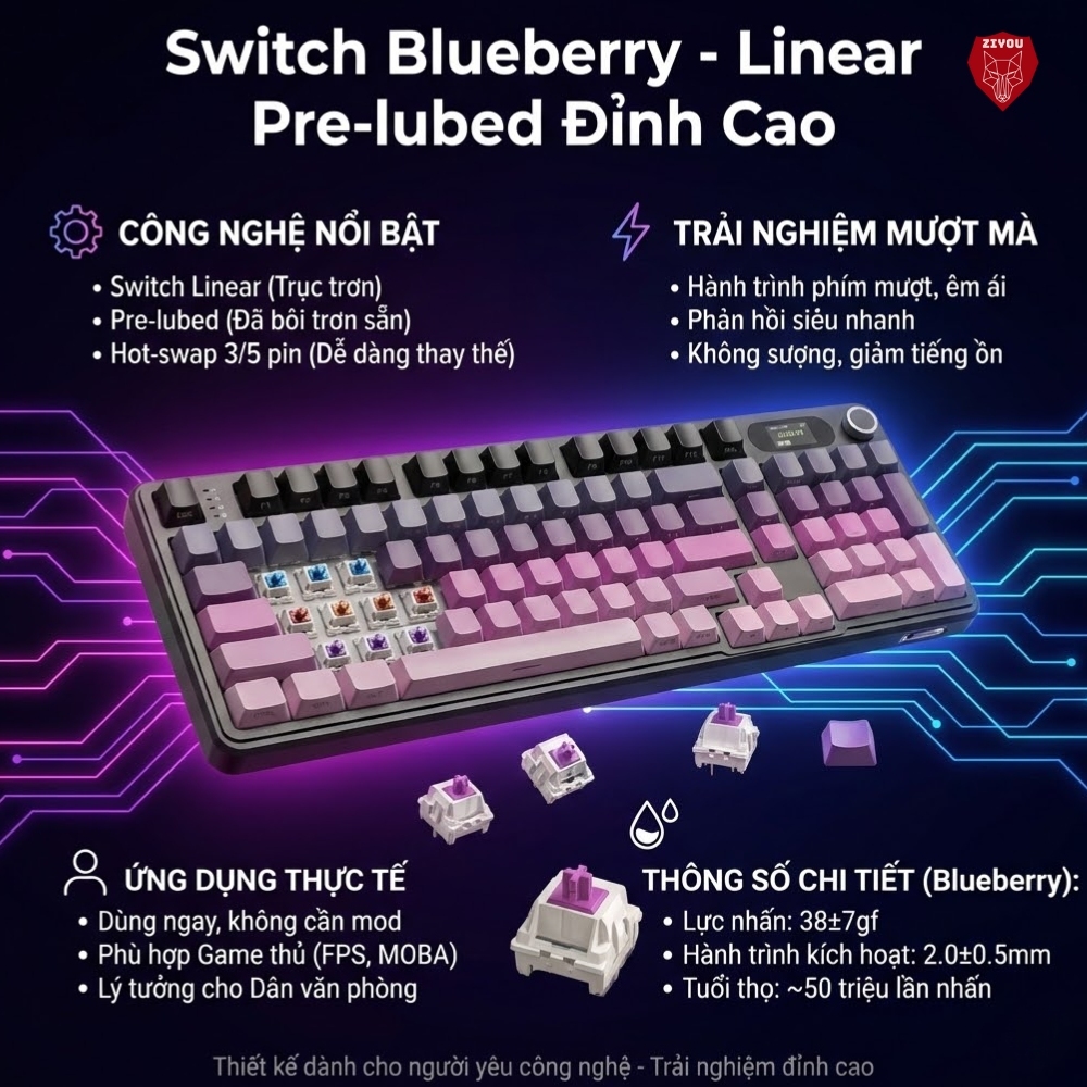 Bàn Phím Cơ Máy Tính Không Dây Ziyou Attack Shark X98 PRO MAX 3 Mode, Màn Hình LCD, LED RGB | BigBuy360 - bigbuy360.vn