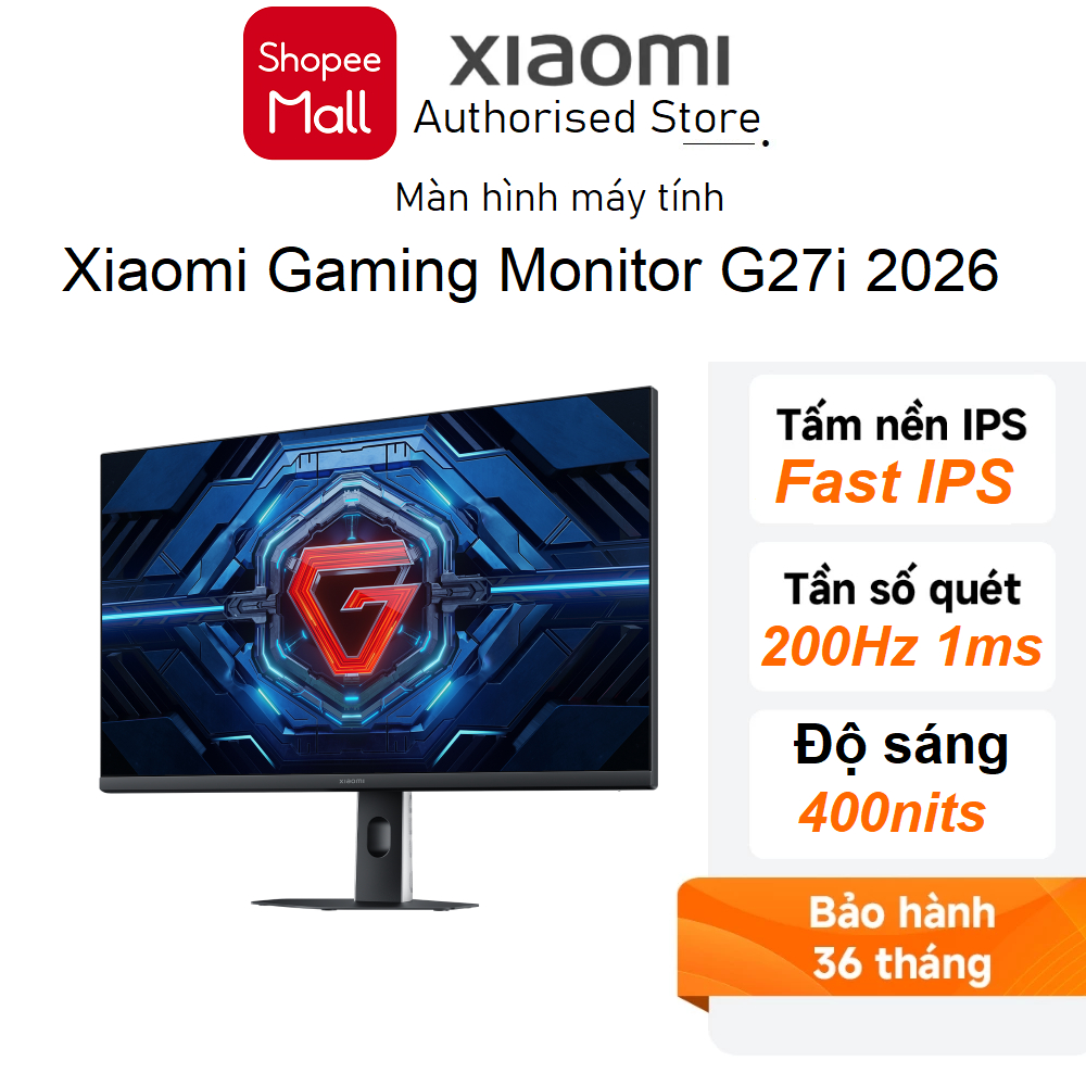 Màn hình Xiaomi Gaming G27i 2026 27inch Fast IPS/1ms/200Hz/HDR400 - Hàng chính hãng