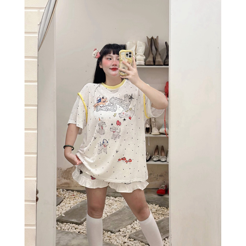 Áo thun trắng viền Hãng Jiwa Newtag