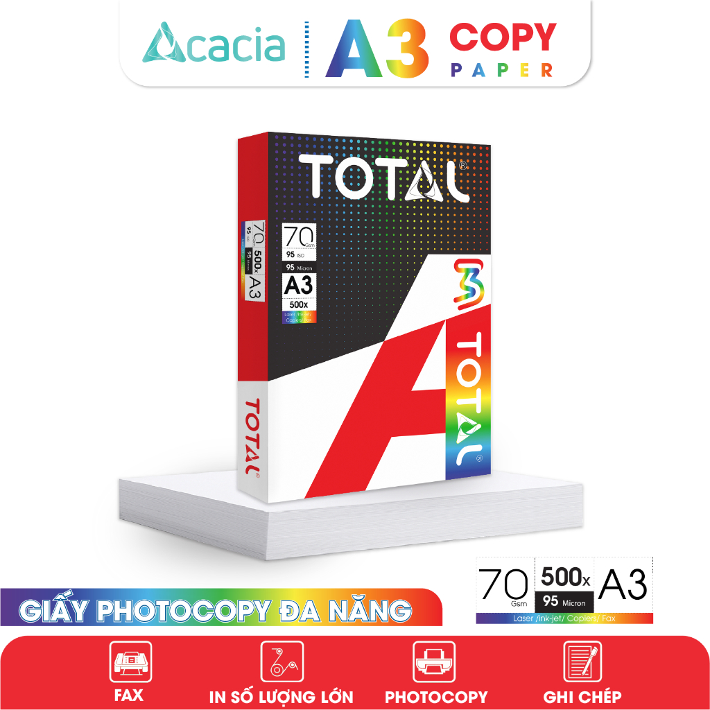 Giấy A3 TOTAL định lượng 70gsm