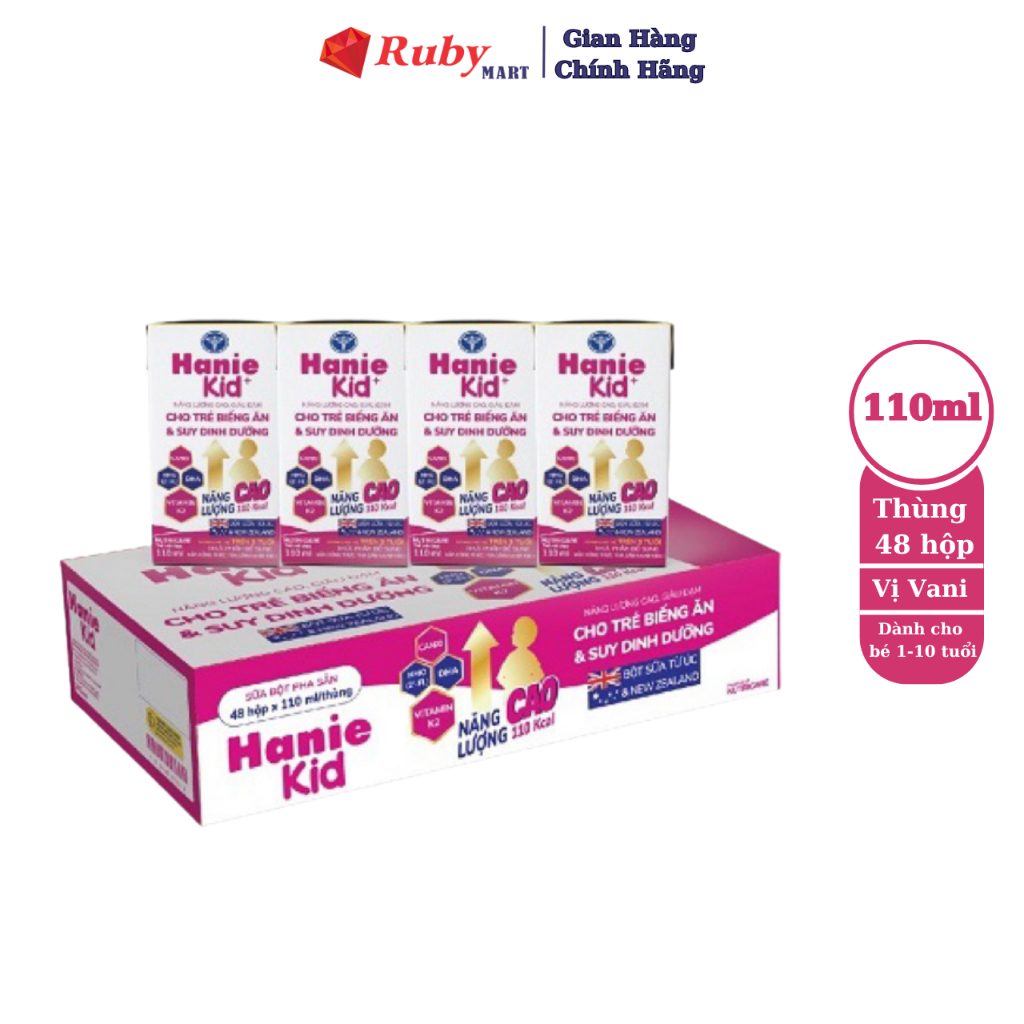 Sữa bột pha sẵn Nutricare Hanie Kid 110ml cho trẻ biếng ăn suy dinh dưỡng