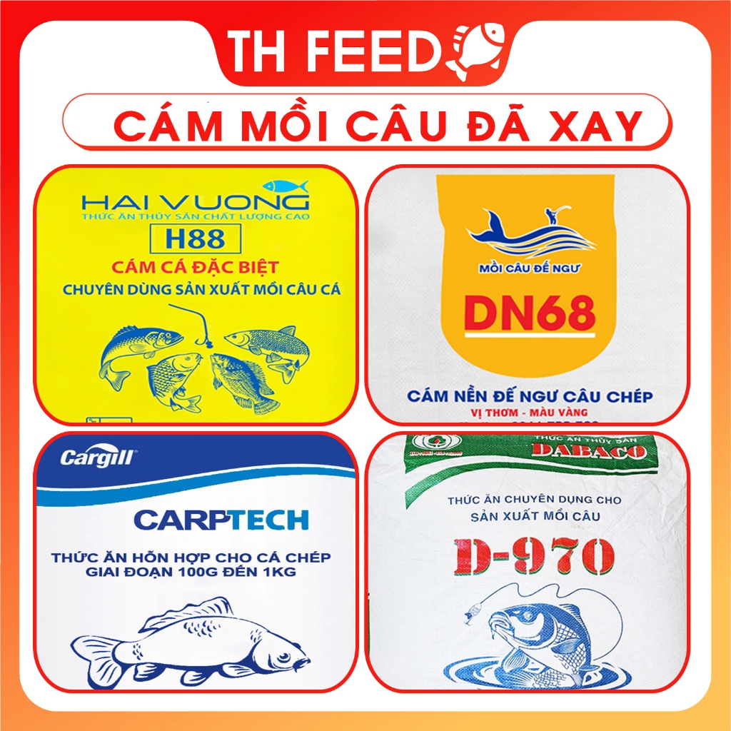 [ ĐÃ XAY ] 5kg Mồi câu cám cá, H88, D-970, DN68,Cargill 7924 cá chép, cá trắm, cá trôi, cá rô phi, c