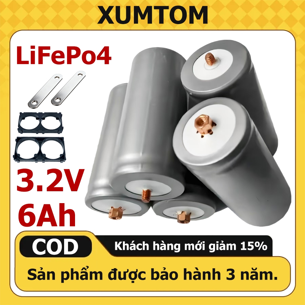 [A+]LiFePo4 32650 dung lượng 6000 tặng kèm ốc vít