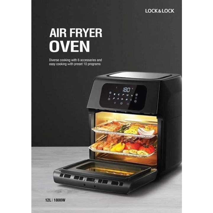 Lò nướng Lock&Lock EJF696BLK dung tích 12L hàng chính hãng