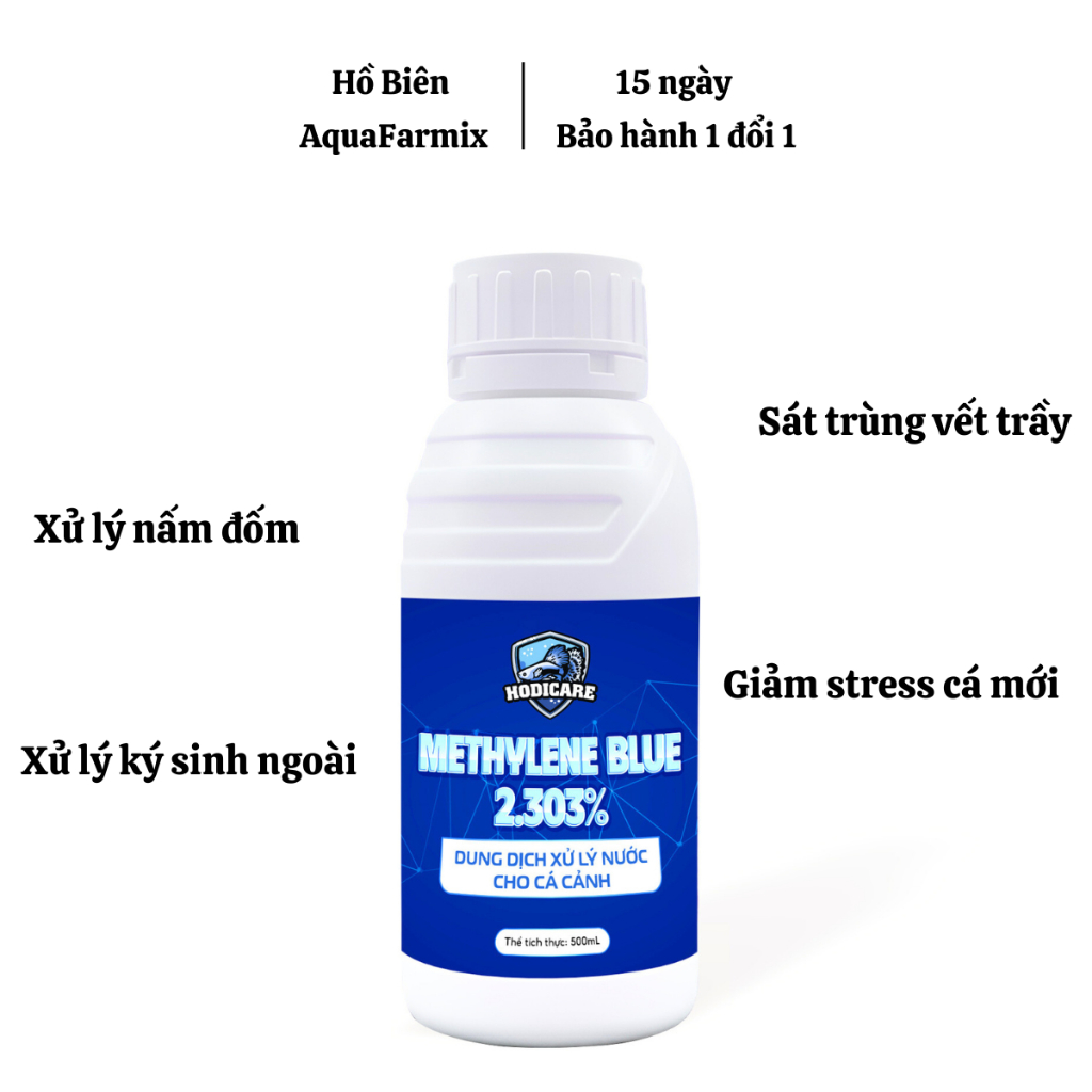 XANH METHYLENE BLUE (không cồn) chuyên dụng cho cá cảnh - Giúp xử lý nấm, ký sinh, sát trùng vết thư