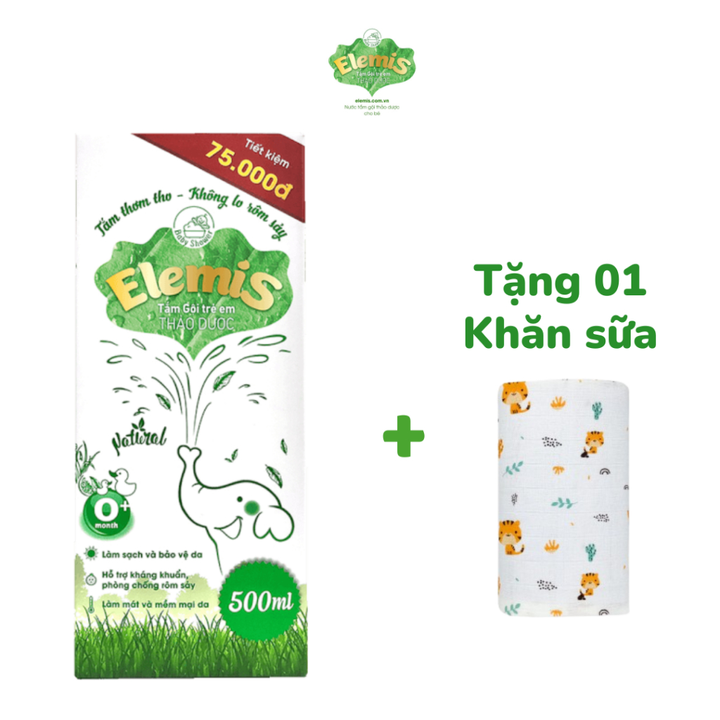 [TẶNG 1 KHĂN SỮA] Nước tắm thảo dược Elemis loại 500ml