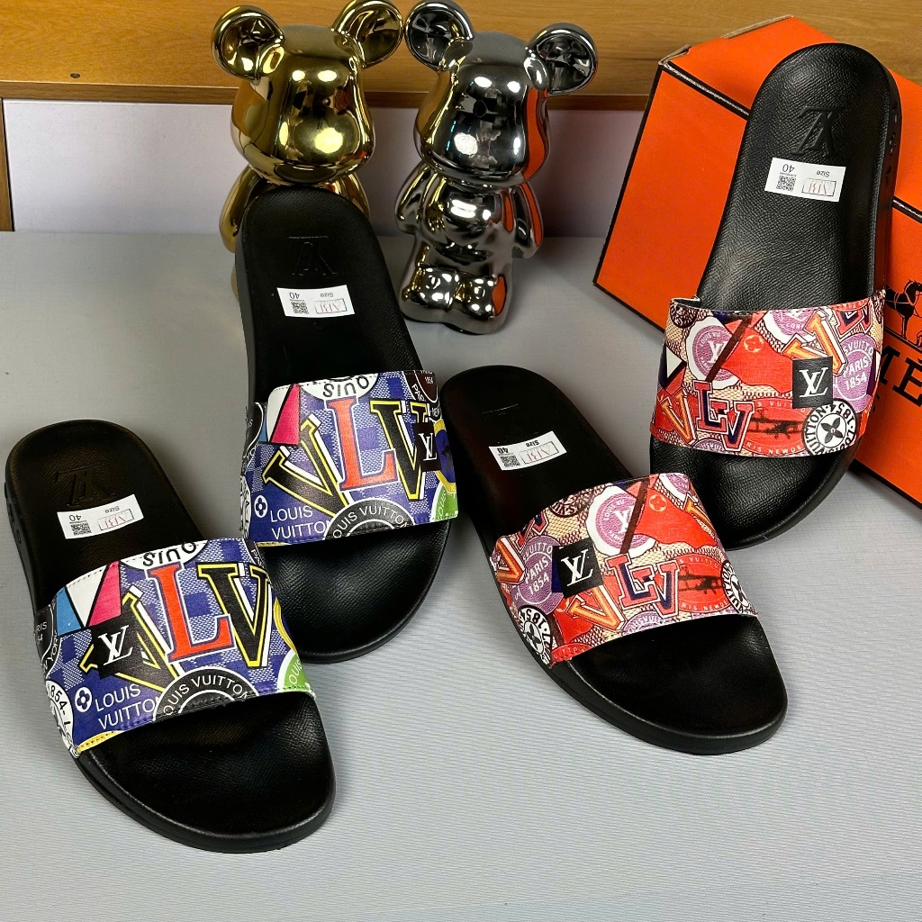 Dép nam lv boy phố, dép lv nam giá rẻ cao su đế cứng, dép nam đẹp mẫu mới