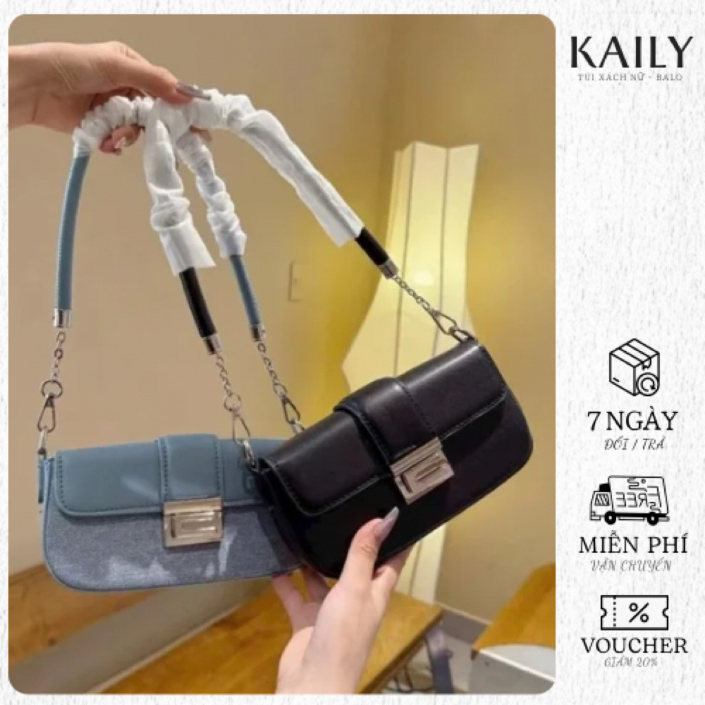 Túi Xách Nữ Kiểu Đơn Giãn Dễ Phối Đồ , Dây Kẹp Nách Đeo Chéo Hàng Quảng Châu ( Tặng Kèm Dây Đeo Chéo )