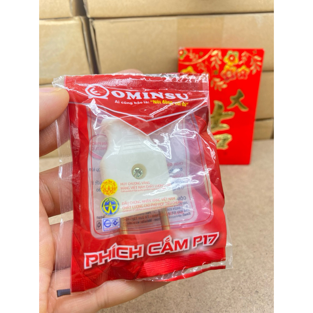 Phích Cắm ( Đực ) Chân Tròn Ominsu Siêu Bền Hàng Chính Hãng