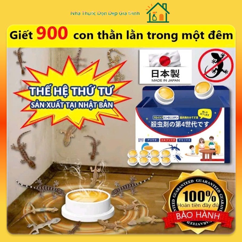 <MUA VN>DIỆT SẠCH Thằn Lằn & Côn Trùng Chỉ 1 Lần Duy Nhất! Bã Diệt Sinh Học Nhật Bản - Hiệu Quả Tức Thì, An Toàn