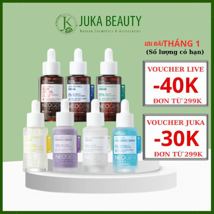 Tinh chất Neogen Real Vita C/ Hyal 5% Panthenol/ 15% Niacinamide/ 10% Bakuchiol Firming Serum