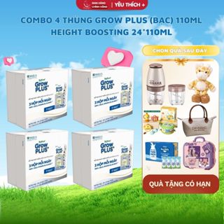 Combo 4 Thùng Growplus Height Boosting (Grow bạc) 24*110ml - Hỗ Trợ Tăng Chiều Cao Cho Bé
