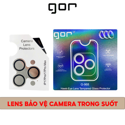 Lens Cường Lực Camera 2 Tầng Chính Hãng GOR Cho Máy 13-14-15-16-17 - Bảo Vệ Toàn Diện Cho Camera