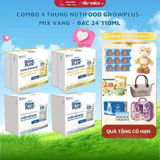 Combo 4 Thùng Mix 2 Thùng Grow Vàng + 2 Thùng Grow Bạc 24*110ml