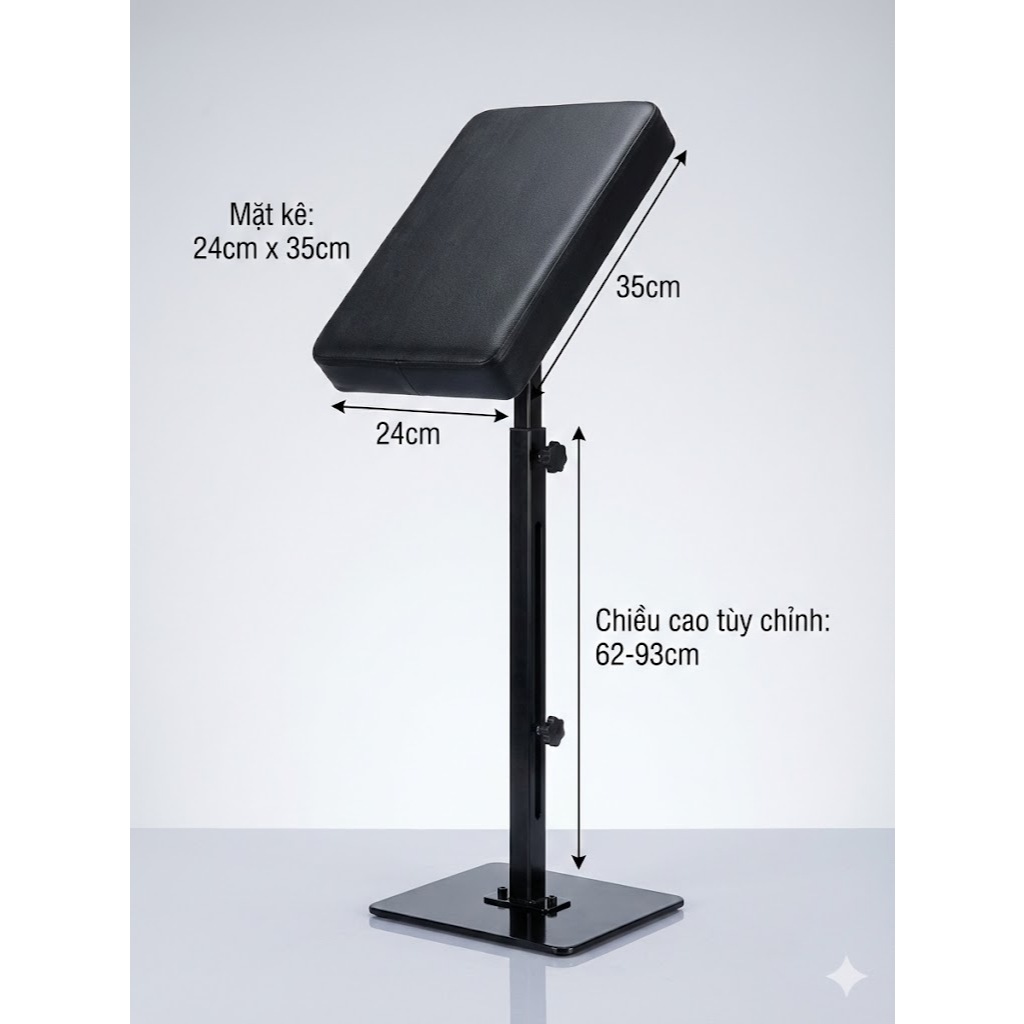 Kê Tay Xăm Hình Mặt Da Lớn 24x35cm - Chân Đế Thép Vững Chắc