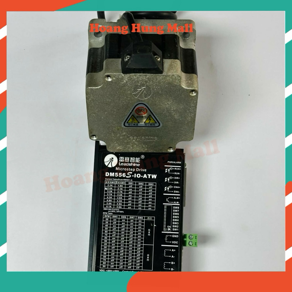 Bộ Motor Step + Điều khiển  Leadsine DM556S-10 ATW cốt 14li hàng tháo máy.