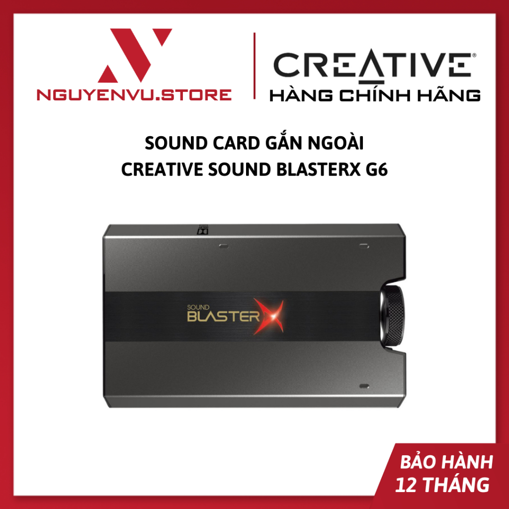 Sound card gắn ngoài CREATIVE Sound BlasterX G6 - Hàng chính hãng