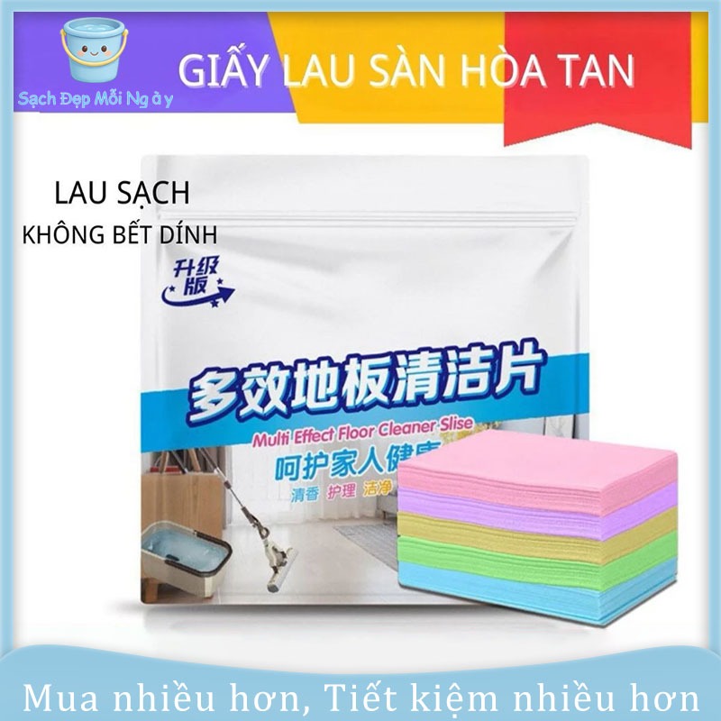<SACH VN> Miếng Lau Sàn Hòa Tan Trong Nước Lau Sàn Ngói Làm Sạch Máy Tính Bảng Phòng Hộ Gia Đình Sàn Gỗ Vệ Si