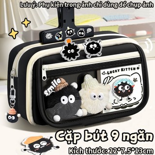 Hộp Đựng Bút Mèo Cute 9 ngăn Siêu Lớn- Túi Đựng Bút Cao Cấp Phù Hợp Nhiều Mục Đích Sử Dụng