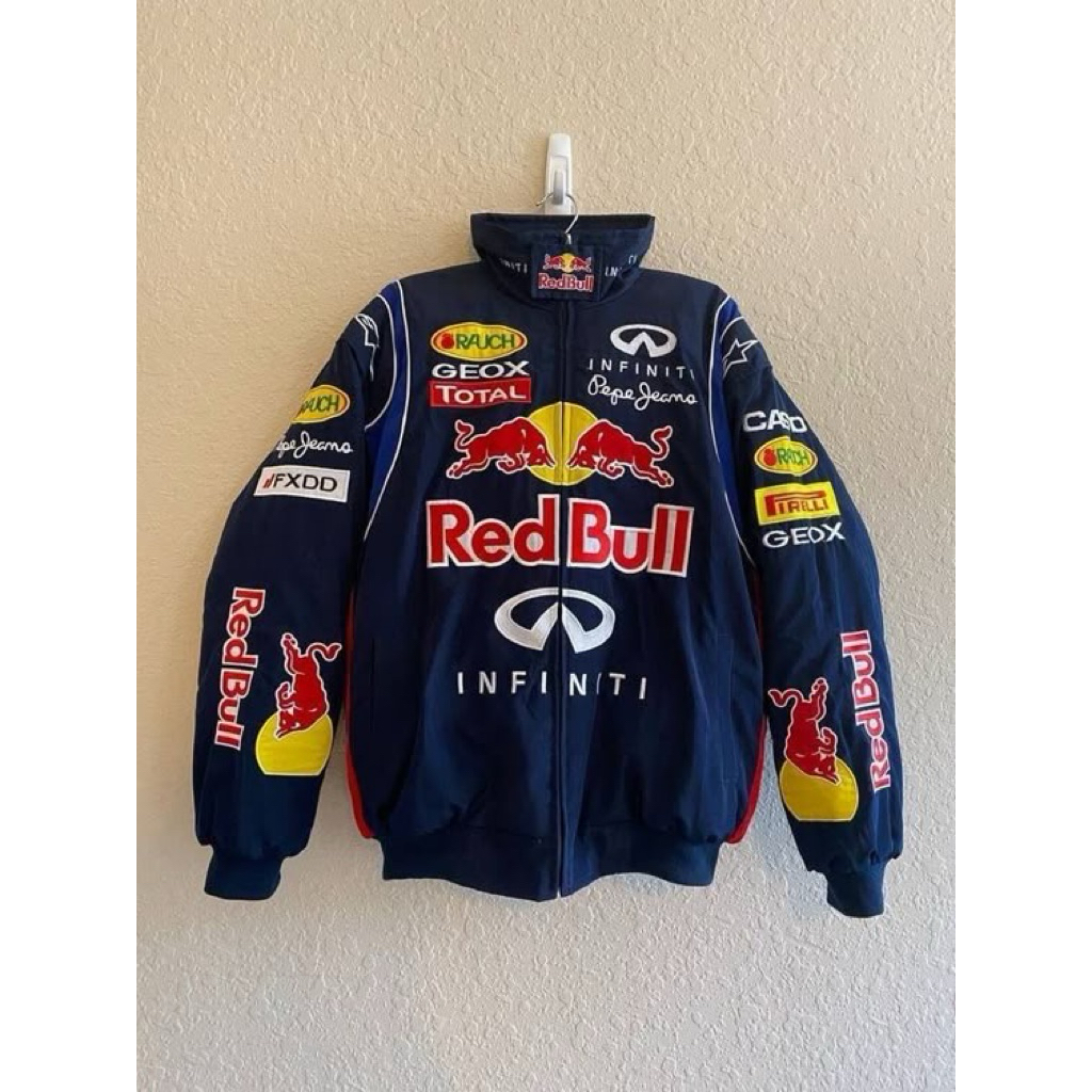 Áo Khoác Redbull vải kaki 3 Lớp Nam Nữ Couple - Kiểu Bomber Áo Bóng Chày Unisex