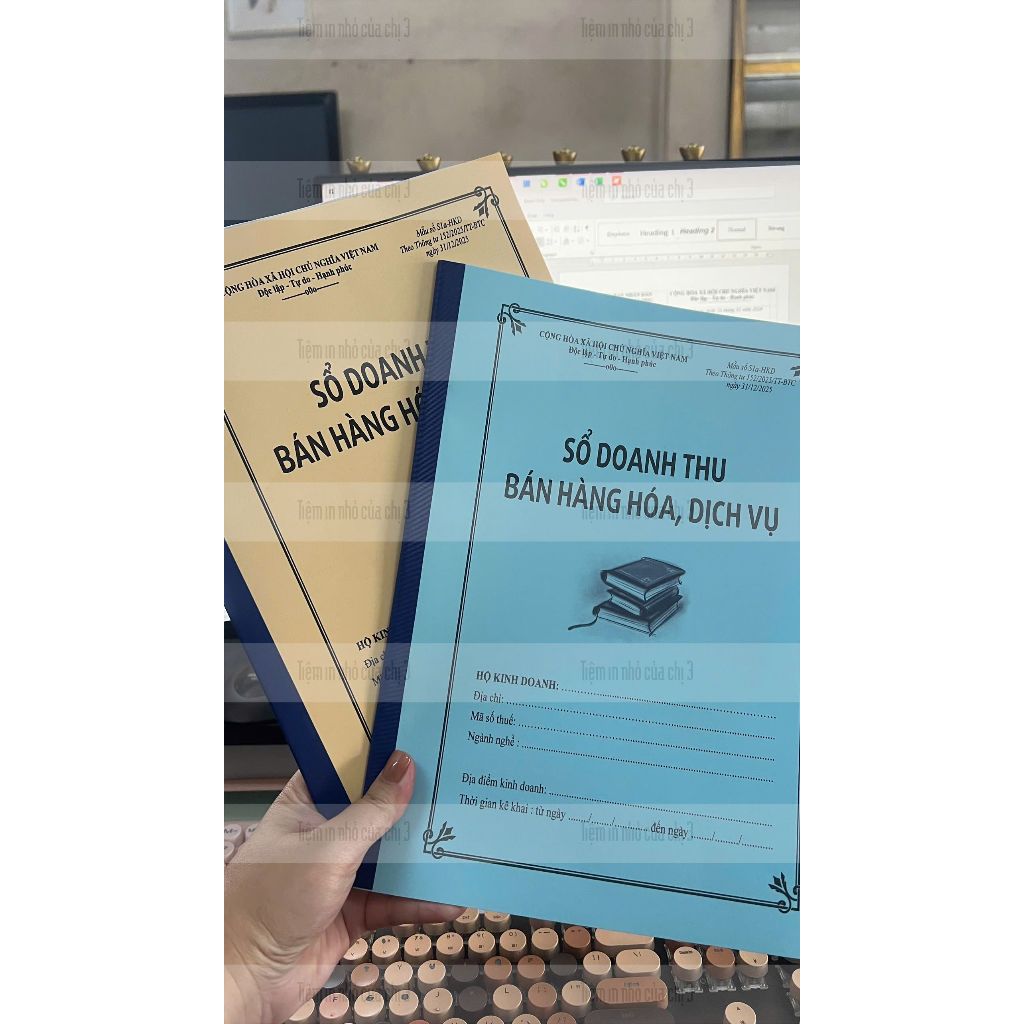 Sổ doanh thu bán hàng hóa, dịch vụ (S1a-HKD - HKD doanh thu dưới 500 triệu/năm)