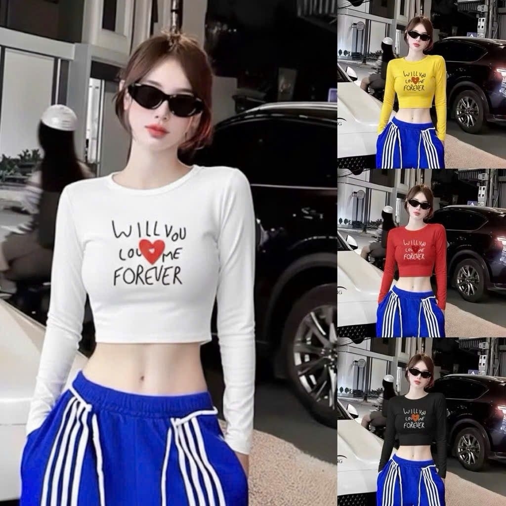 Áo thun đỏ tết tay dài in chữ hình mới lạ ngan hay lắm đen vàng trắng vàng LOKAA HP WILL