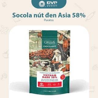 Puratos - Socola nút đen Asia 58% (1kg)