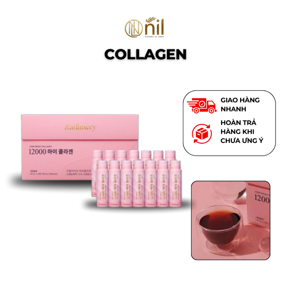 Collagen 12000mg Radimery 50ml x 14 Ống – Thực Phẩm Uống Bổ Sung Collagen & Dưỡng Chất