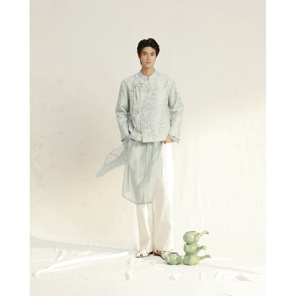 Combo Áo Dài Nam Thiết Kế Băng Thanh – BST Xuân Thời Nhất Khắc | Villa Wings